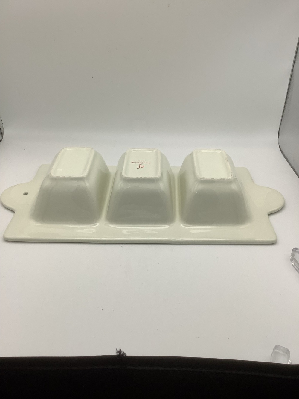 Nora Fleming Swiss Dot Three Section Dish - Picture 7 of 9
